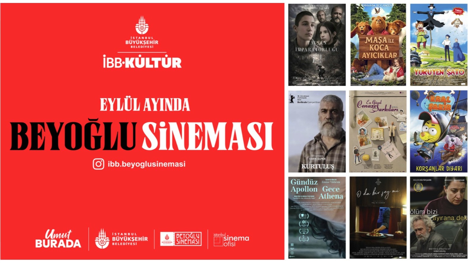 ÖDÜLLÜ YAPIMLAR ve ÇOCUK FİLMLERİYLE İBB BEYOĞLU SİNEMASI’NDA ÜCRETSİZ GÖSTERİMLER EYLÜLDE DE SÜRÜYOR!
